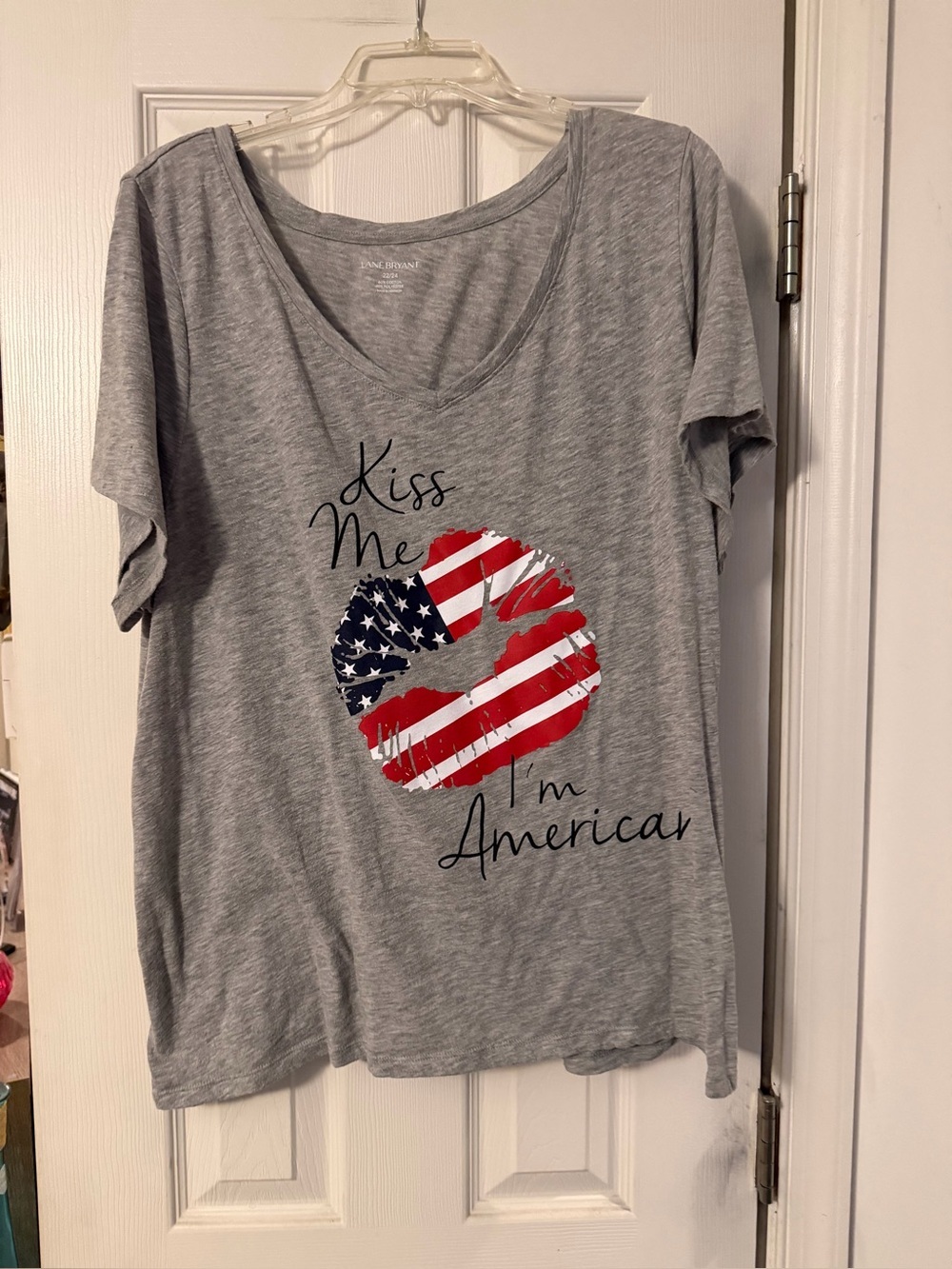 Lane Bryant Gray Tee with Subtle Logo